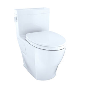  | TOTO 1-Piece Legato CEFIONTECT WASHLETplus 1.28 GPF Elongated Universal Height Skirted Toilet - Cotton White
