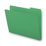 FILE FOLDERS | Smead 1/3-Cut Tabs Assorted Letter Size 1 in. Expansion Recycled Heavy Pressboard Folders - Green (25/Box)