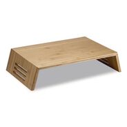 OFFICE FURNITURE ACCESSORIES | Officemate Bamboo Desktop Monitor Stand For 16-in Monitors 17.56 x 12.44 x 2.64 Brown Supports 20 lbs
