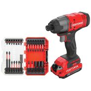PRODUCTS | Factory Reconditioned Craftsman V20 Brushed Lithium-Ion 1/4 in. Cordless Impact Driver Kit (1.5 Ah)