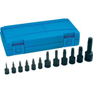 SOCKETS AND RATCHETS | Grey Pneumatic 12-Piece Assorted Drive Internal Star Impact Driver Socket Set