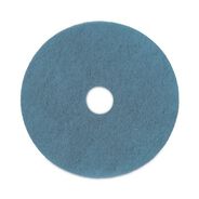 CLEANING CLOTHS | Boardwalk 20 in. Diameter Burnishing Floor Pads - Aqua (5/Carton)