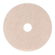 SPONGES AND SCRUBBERS | Boardwalk BWK4021NHE 21 in. Diameter Natural Hog Hair Burnishing Floor Pads - Tan (5/Carton)