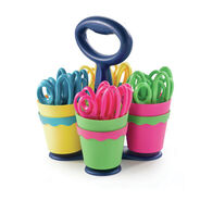 PRODUCTS | Westcott 5 in. Long 2 in. Cut Length Scissor Caddy with Kids' Scissors - Straight Assorted Color Handles