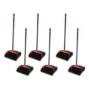 CLEANING TOOLS | Nexstep Commercial Products 30 in. Handle 13 in. x 35 in. Maxi-Plus Plastic Lobby Dust Pan with Rear Wheels - Black (6/Carton)