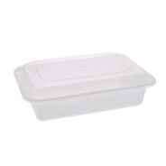 PRODUCTS | Pactiv Corp. NC888 Newspring VERSAtainer 8.8 x 6 x 2.5 Base/Lid Combo Microwavable Containers - White/Clear (150/Carton)