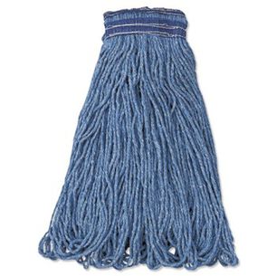 CLEANING TOOLS | Rubbermaid Commercial 24 oz. Universal Headband Cotton/Synthetic Mop Head - Blue (12/Carton)
