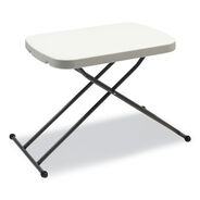 FOLDING TABLES | Alera 25.6 in. x 17.7 in. x 19 in. to 28 in. Rectangular Height-Adjustable Personal Folding Table - White Top/Dark Gray Legs