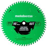 BLADES | Metabo HPT 10 in. 60-Tooth Industrial PTFE Miter Saw/Table Saw Fine Finish Blade