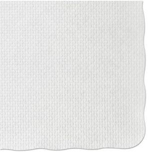  | Hoffmaster 9-1/2 in. x 13-1/2 in. Knurl Embossed Scalloped Edge Placemats - White (1000/Carton)