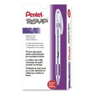 PRODUCTS | Pentel 1 mm Medium R.S.V.P. Stick Ballpoint Pen - Violet Ink, Clear/Violet Barrel (1-Dozen)