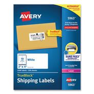 PRODUCTS | Avery 2 in. x 4 in. Shipping Labels with TrueBlock Technology for Laser Printers - White (10/Sheet, 250 Sheets/Box)