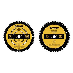 PRODUCTS | Dewalt DWA112CMB 40T/60T 12 in. Large Diameter Circular Saw Blades Combo Pack