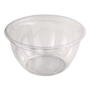 BOWLS AND PLATES | World Centric 5.4 in. Diameter x 2.7 in. Height 16 oz. Plastic Salad Bowls - Clear (450/Carton)