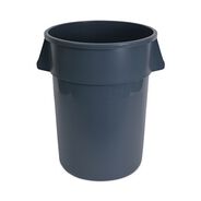TRASH CANS | Boardwalk 44-Gallon Round Plastic Waste Receptacle - Gray