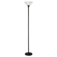 LAMPS | Alera ALELMPF72B 11.25 in. W x 11.25 in. D x 71 in. H Translucent Plastic Shade Floor Lamp - Matte Black