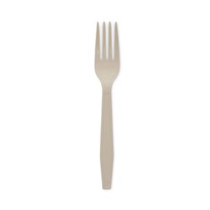 PRODUCTS | Pactiv Corp. 6.88 in. EarthChoice PSM Heavyweight Cutlery Fork - Tan (1000/Carton)