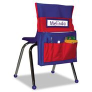 PRODUCTS | Carson-Dellosa 15 in. x 19 in. 7 Pockets Chairback Buddy Pocket Chart - Blue/Red