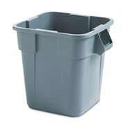 CLEANING CARTS | Rubbermaid Commercial 28 Gallon Polyethylene Square Brute Container - Gray