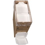 PRODUCTS | Pactiv Corp. YHLWV9010000 9 in. x 9.5 in. x 3.3 in. SmartLock Vented Foam Hinged Lid Container - White (150/Carton)