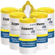 OFFICE AND OFFICE SUPPLIES | Tork 1-Ply 7 in. x 7 in. Disinfectant Wipe Canisters - Lemon, White (6/Carton)