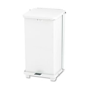 PRODUCTS | Rubbermaid Commercial 6.5 gal. Defenders Heavy-Duty Steel Step Can - White