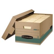 BOXES AND BINS | Bankers Box STOR/FILE 15.88 in. x 25.38 in. x 10.25 in. Medium-Duty Recycled Storage Boxes - Kraft/Green (12/Carton)