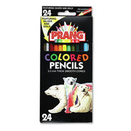 PENS PENCILS AND MARKERS | Prang X22240 3.3 mm 2B Colored Pencil Sets - Assorted Lead/Barrel Colors (24/Set)