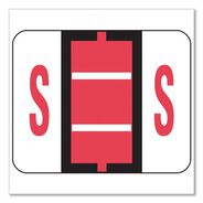 LABELS | Smead 1 in. x 1.25 in. S Color-Coded End Tab Filing Labels - White (1-Roll)