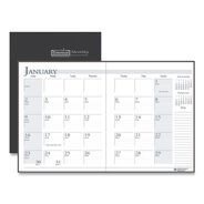 CALENDARS AND PLANNERS | House of Doolittle 260-02 11 in. x 8.5 in. 14-Month: Dec 2025 to Jan 2027 Recycled Ruled Planner with Leatherette Cover - Black Cover