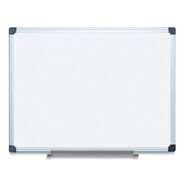 OFFICE PRESENTATION SUPPLIES | MasterVision 36 in. x 48 in. Porcelain Value Dry Erase Board - White Surface/Satin Aluminum Frame