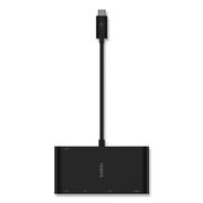 OFFICE ADAPTERS AND CHARGERS | Belkin 4K HDMI/USB-A/USB-C/VGA 4.9 ft. USB-C Multimedia plus Charge Adapter - Black