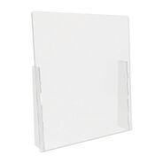 OFFICE AND OFFICE SUPPLIES | Deflecto 31.75 in. x 6 in. x 36 in. Acrylic Counter Top Barrier with Full Shield - Clear (2/Carton)
