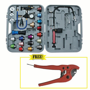  | ATD 27-Piece Master Cooling System Pressure Test & Refill Kit with FREE Heavy-Duty Ratchet Hose Cutter