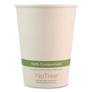 CUPS AND LIDS | World Centric 12 oz. NoTree Paper Hot Cups - Natural (1000/Carton)