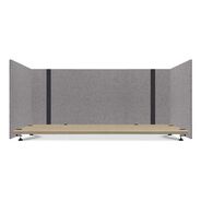 OFFICE AND OFFICE SUPPLIES | GN1 48 in. to 78 in. x 29 in. x 26.5 in. Polyester Adjustable Desk Screen with Returns - Gray