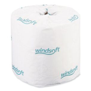 PAPER AND DISPENSERS | Windsoft 2-Ply Septic Safe Individually Wrapped Rolls Bath Tissue - White (24 Rolls/Carton)