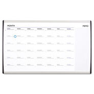 OFFICE PRESENTATION SUPPLIES | Quartet 30 in. x 18 in. ARC Frame Cubicle Monthly Planning/Scheduling Calendar Board - White Magnetic Surface/Satin Aluminum Frame