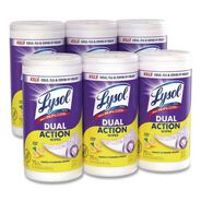 SKIN CARE AND HYGIENE | LYSOL Brand 7 in. x 7.5 in. 1-Ply Dual Action Disinfecting Wipes - Citrus, White/Purple (6 Canisters/Carton)
