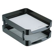 PRODUCTS | Officemate 2200 Series 10.25 in. x 13.63 in. x 2 in. Front-Loading Letter Size Desk Tray - Black (2/Set)