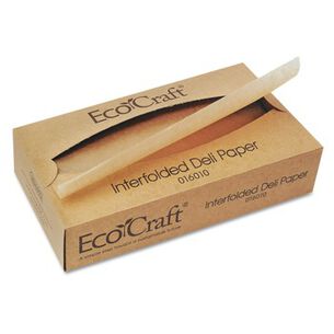 PRODUCTS | Bagcraft EcoCraft Interfolded Soy Wax 10 in. x 10-3/4 in. Deli Sheets - Natural (12-Box/Carton 500-Sheet/Box)