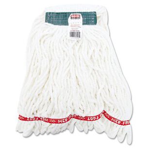 PRODUCTS | Rubbermaid Commercial Web Foot Shrinkless Looped-End Cotton/Synthetic Wet Mop Head - Medium, White (6/Carton)