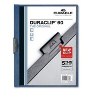PRODUCTS | Durable 221407 8.5 in. x 11 in. DuraClip Clip Fastener Report Cover - Clear/Dark Blue (25/Box)