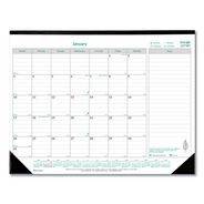 PRODUCTS | Brownline 12-Month (Jan-Dec): 2026 22 in. x 17 in. EcoLogix Artwork Monthly Desk Pad Calendar - White/Green Sheets, Black Binding/Corners