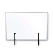 OFFICE FURNITURE ACCESSORIES | MasterVision Protector Series 35.4 in. x 0.16 in. x 23.6 in. Glass Aluminum Desktop Divider - Clear (1/Carton)