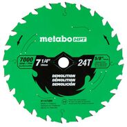 CIRCULAR SAW BLADES | Metabo HPT 7-1/4 in. 24-Tooth Industrial PTFE Circular Saw Demo Blade