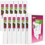 BINDERS | Avery 3 Slant Rings 1 in. Capacity 11 in. x 8.5 in. Durable View Binder with DuraHinge - White (12/Carton)