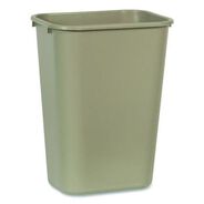 TRASH WASTE BINS | Rubbermaid Commercial 10.25-Gallon Rectangular Deskside Wastebasket - Beige