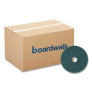 CLEANING AND SANITATION ACCESSORIES | Boardwalk 18 in. Diameter Heavy-Duty Scrubbing Floor Pads - Green (5/Carton)
