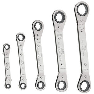 RATCHETS | Klein Tools 5-Piece Reversible Ratcheting Box Wrench Set - Black